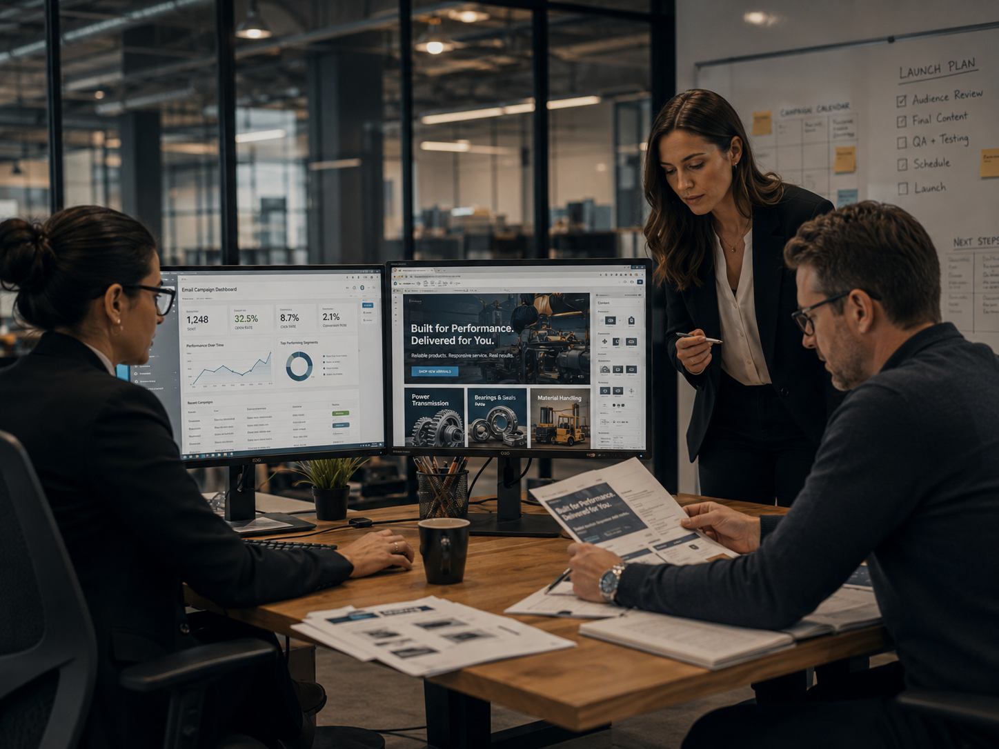 Campaign dashboard and landing page build