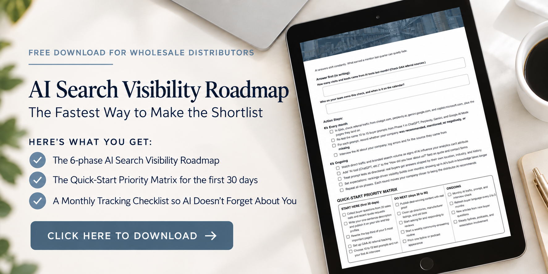 Download the AI Search Visibility Roadmap for Wholesale Distributors